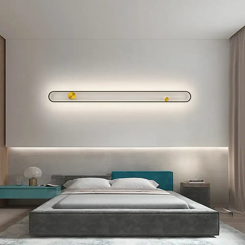 Black Acrylic 150cm Adjustable Wall Lamp