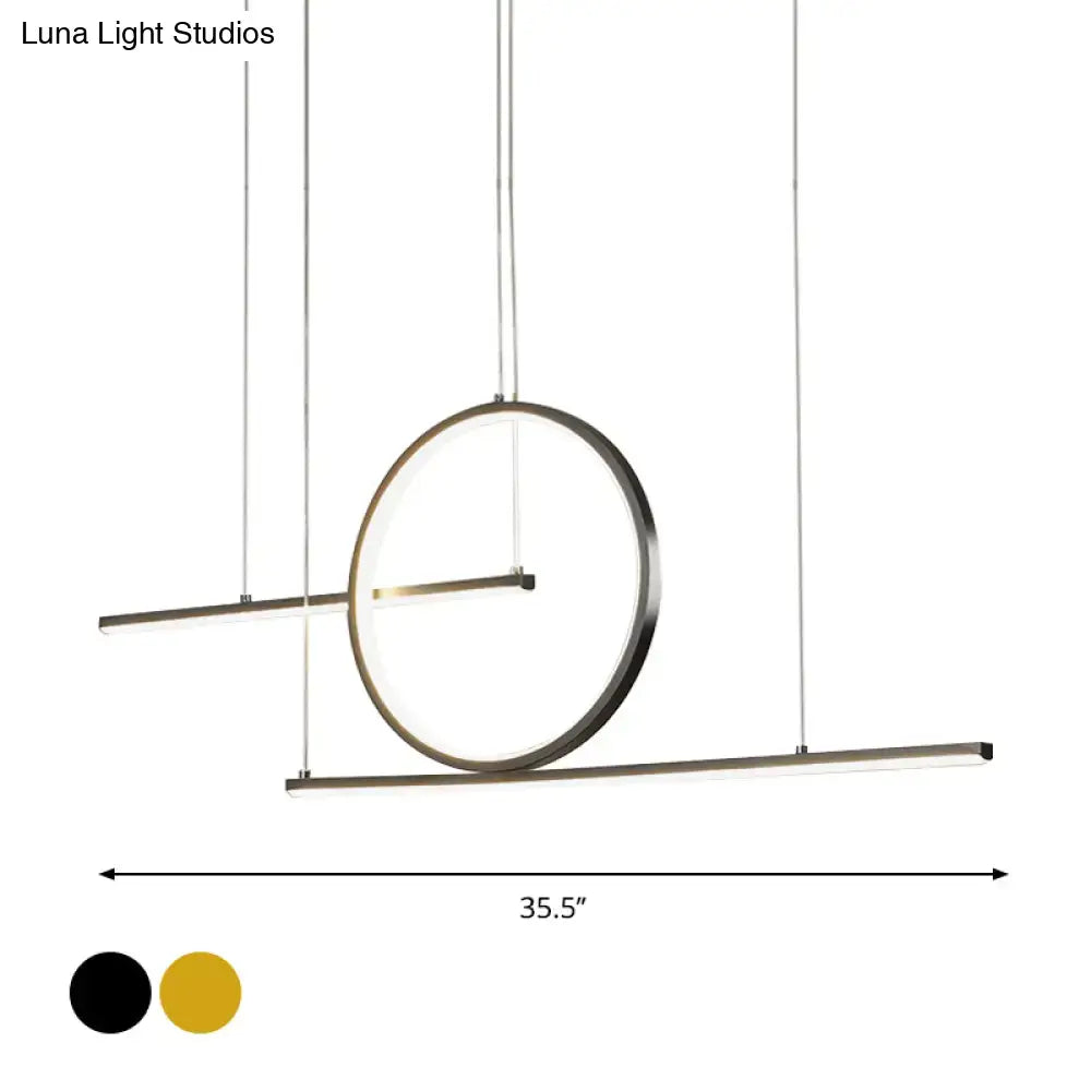 Black Gold Dual Pendant Light