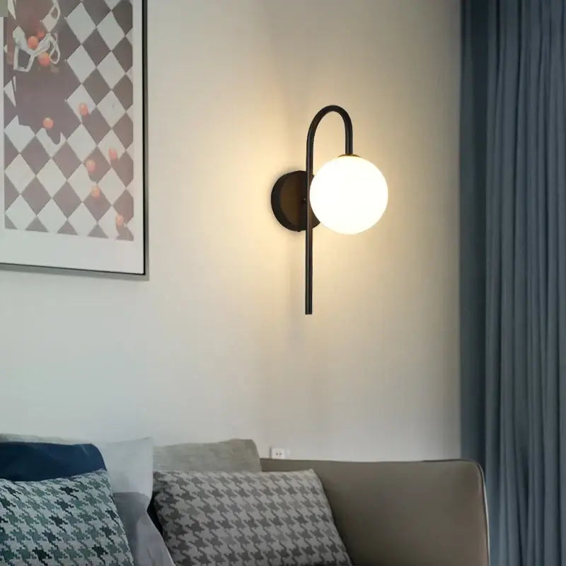 Black Gold Frosted Wall Lamp