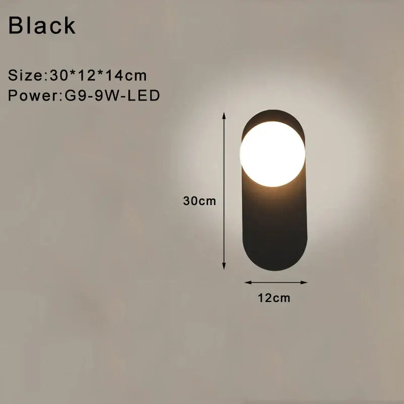 Black Gold Frosted Wall Lamp