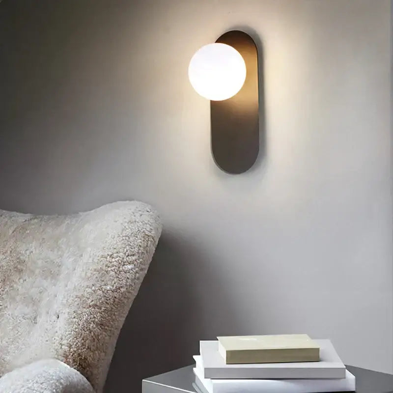 Black Gold Frosted Wall Lamp