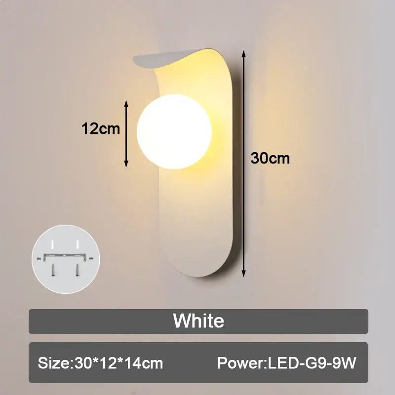Black Gold Frosted Wall Lamp