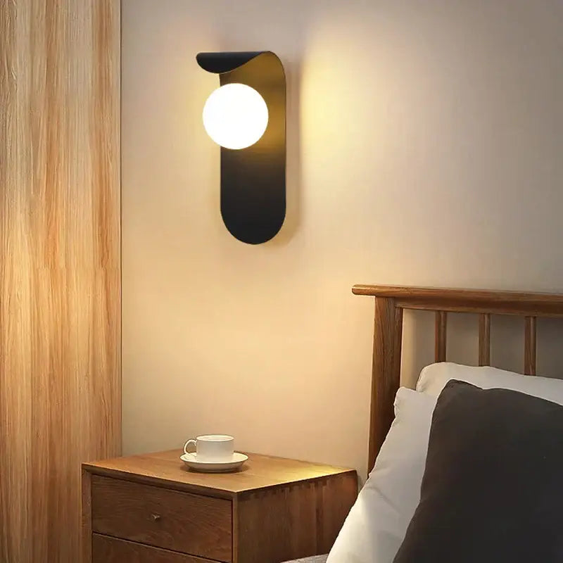 Black Gold Frosted Wall Lamp