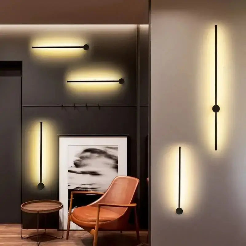 Gold LED Strip Wall Lamp