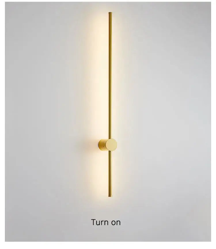 Gold LED Strip Wall Lamp