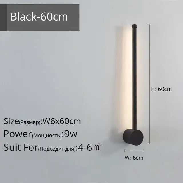Gold LED Strip Wall Lamp