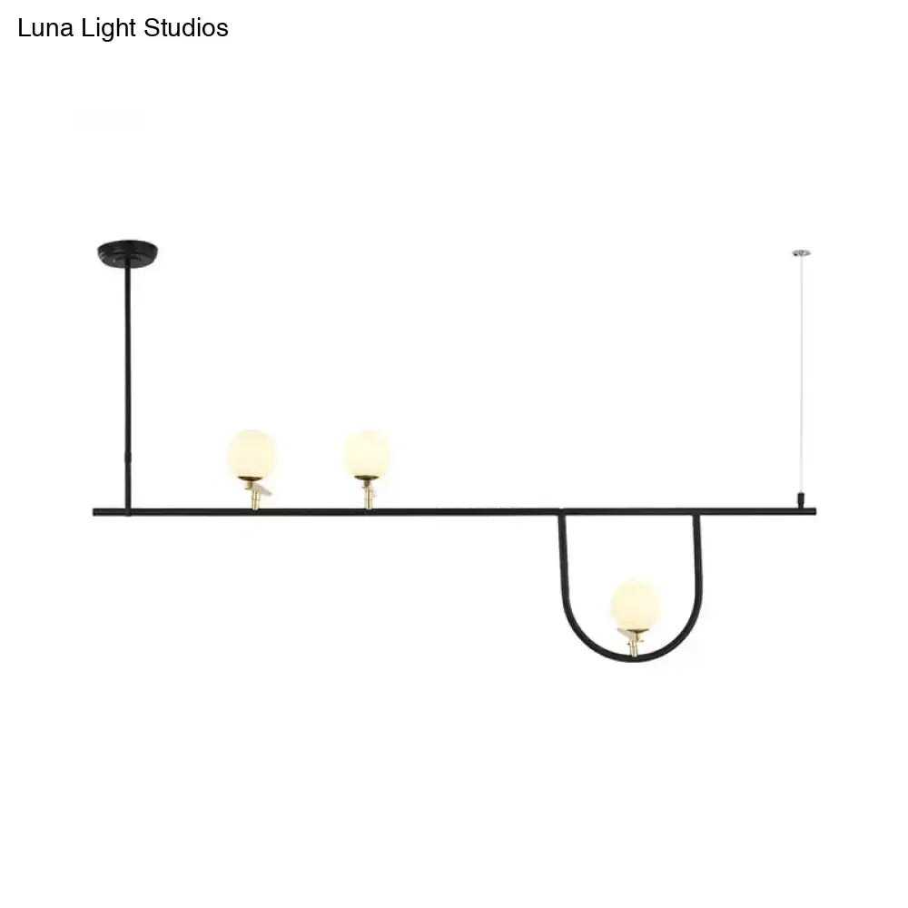 Black Triple Globe Ceiling Light