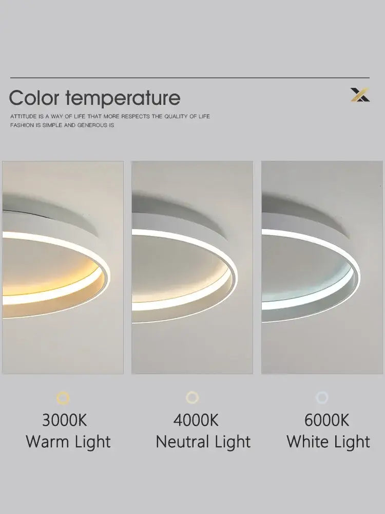 Black Ring Ceiling Light 90cm Acrylic