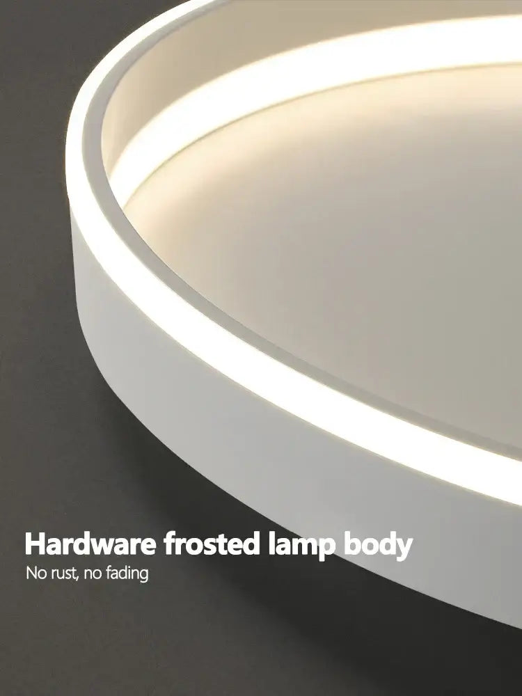 Black Ring Ceiling Light 90cm Acrylic