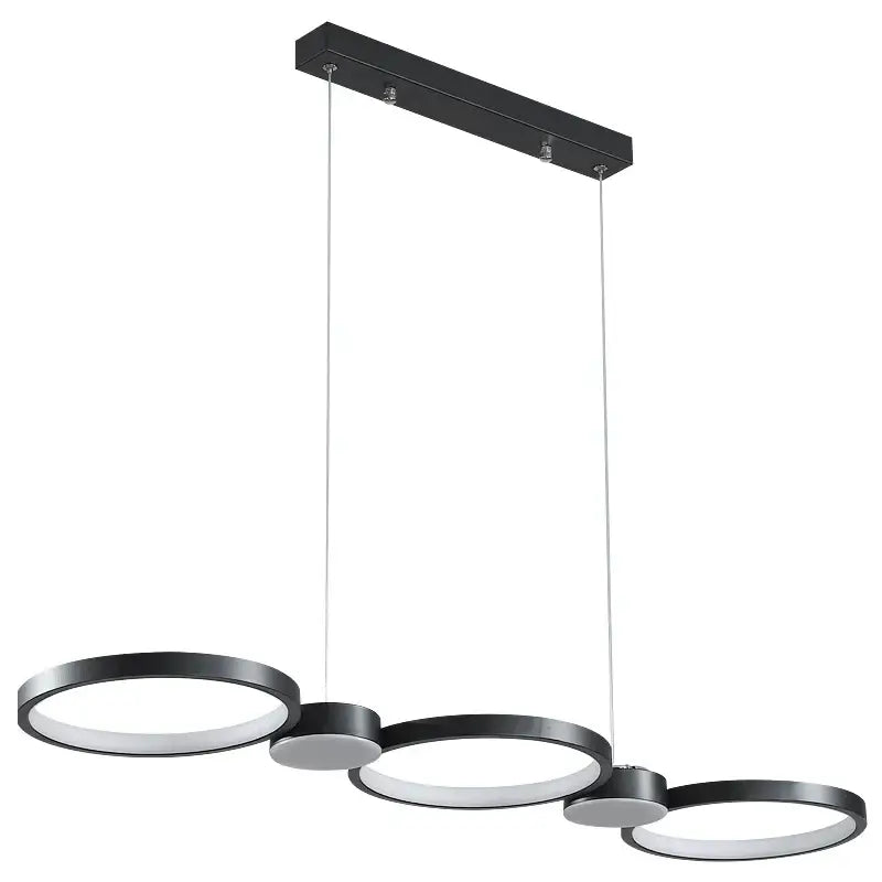 Black Ring LED Chandelier Dimmable