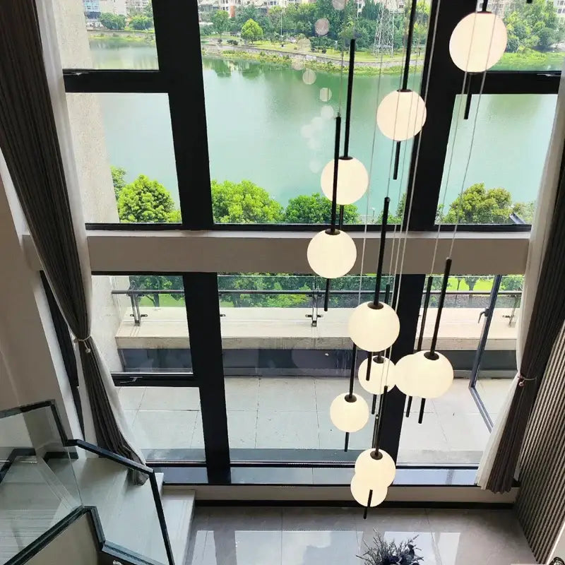 Black White LED Chandeliers