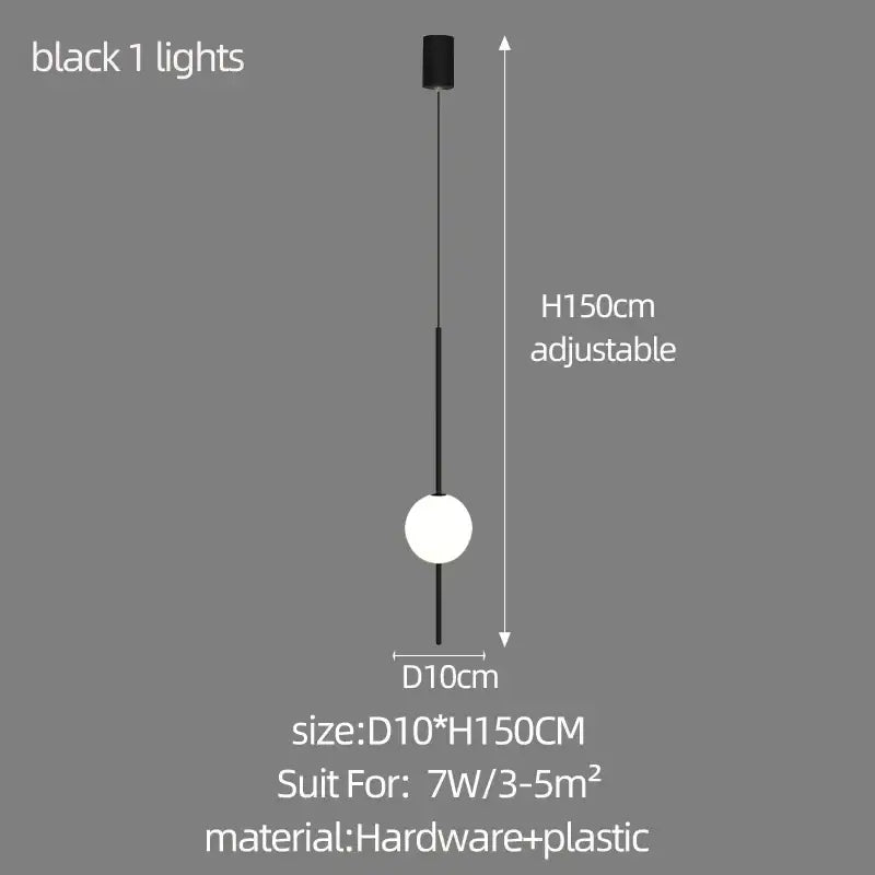 Black White LED Chandeliers