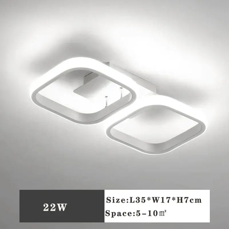 Black White LED Ceiling Lamp