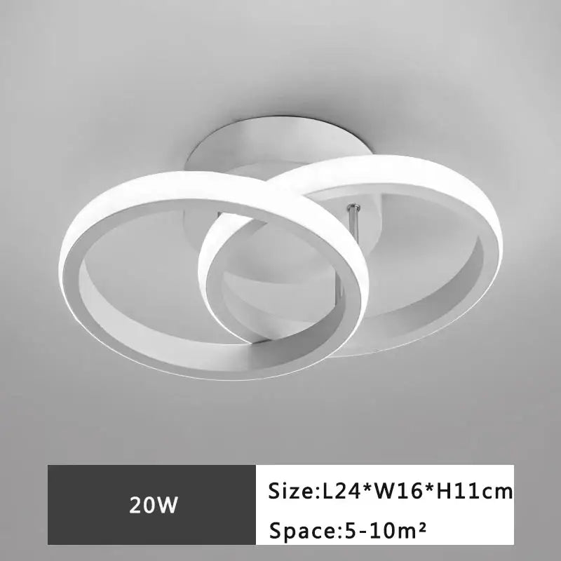 Black White LED Ceiling Lamp