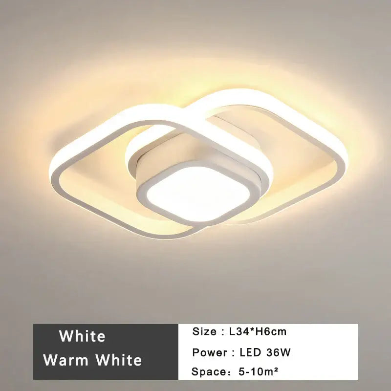 Black White LED Ceiling Lamp