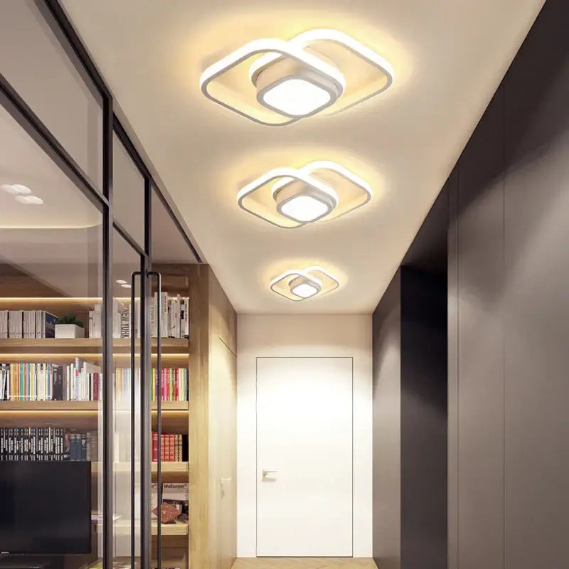 Black White LED Ceiling Lamp