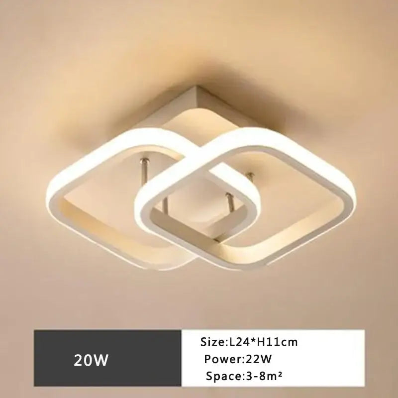 Black White LED Ceiling Lamp