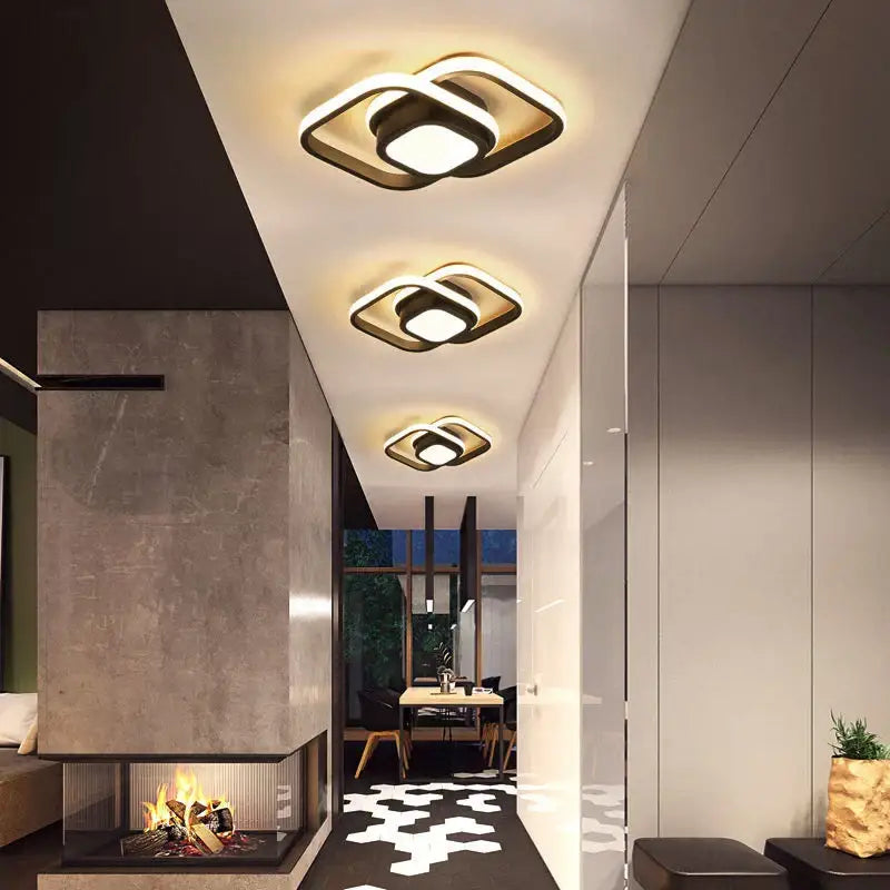 Black White LED Ceiling Lamp