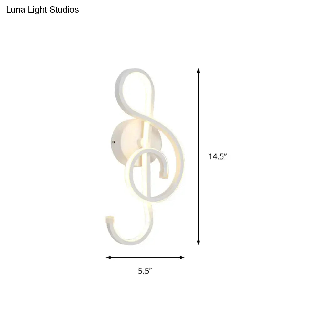 Black White LED Ring Sconce Acrylic Shade
