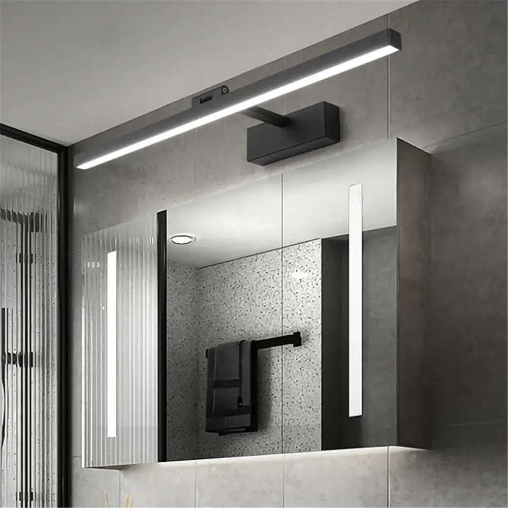 Black LED Mirror Lamp Aluminum Construction