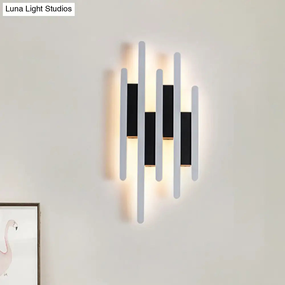 White Acrylic Wall Sconce Multi-Height Options