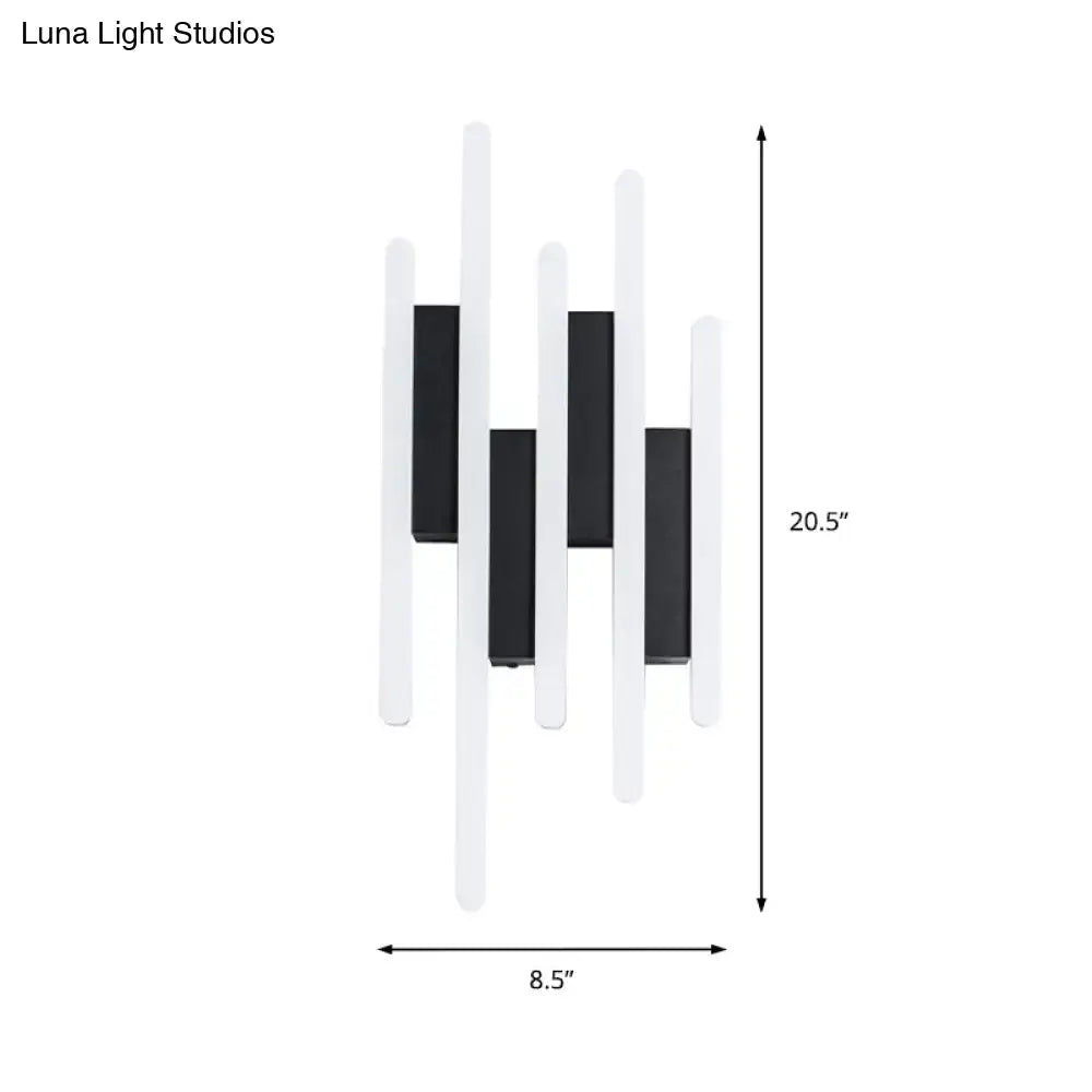 White Acrylic Wall Sconce Multi-Height Options