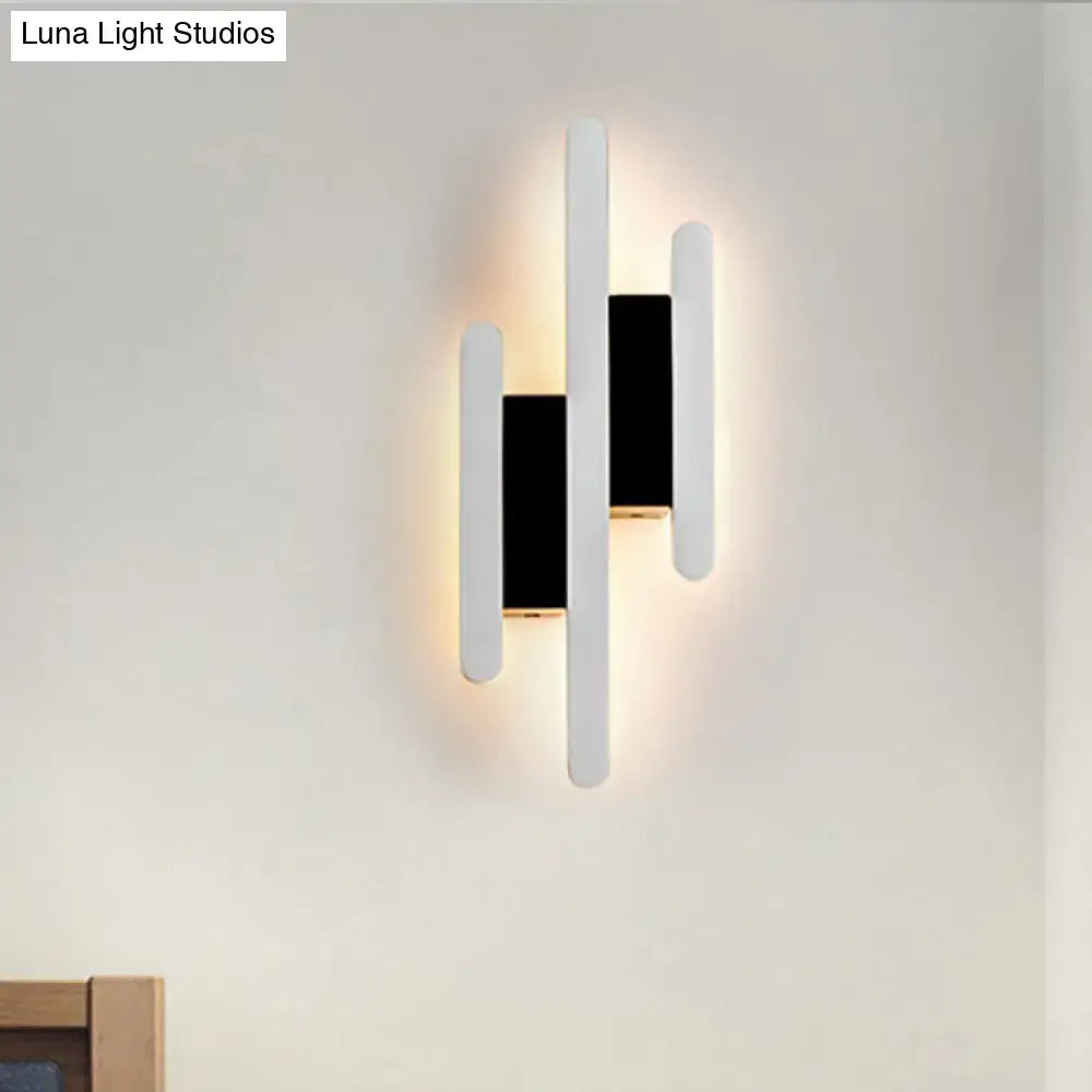 White Acrylic Wall Sconce Multi-Height Options