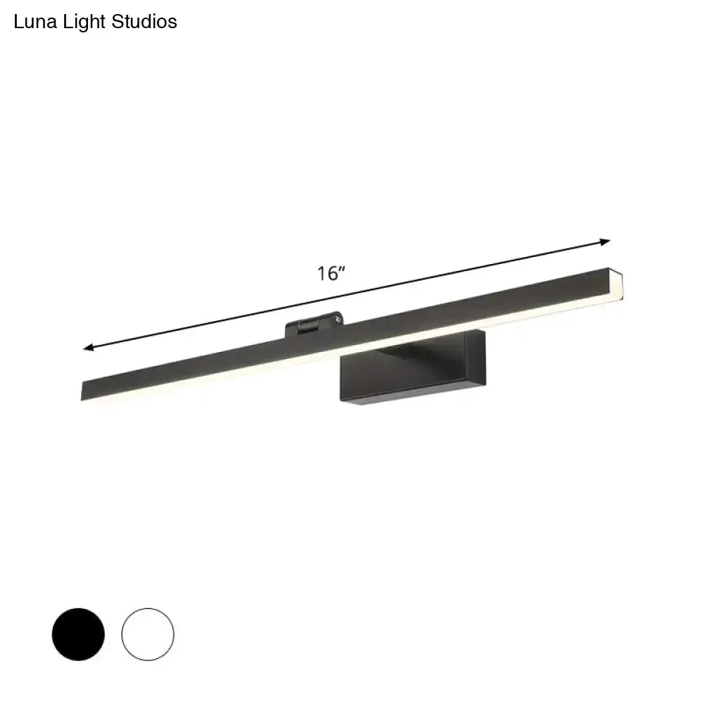 Black Tubular Vanity Lamp