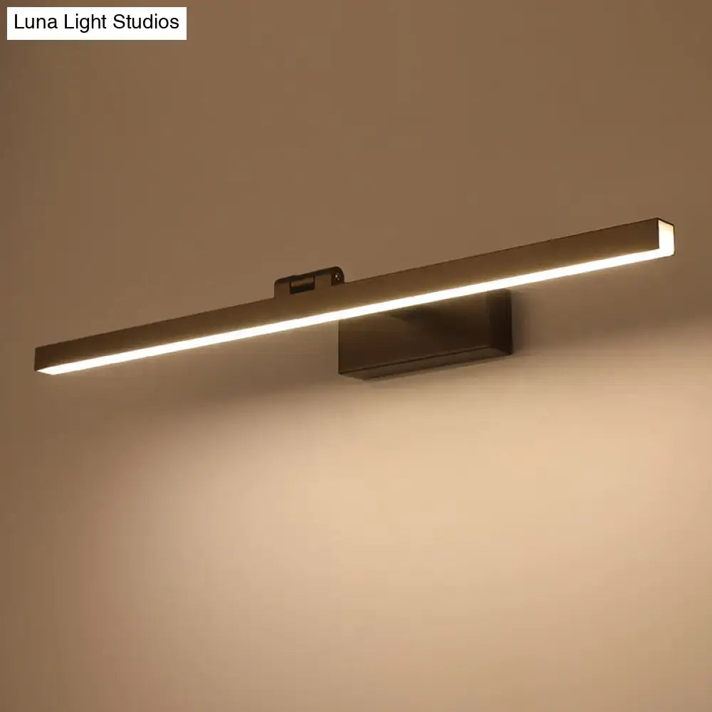 Black Tubular Vanity Lamp