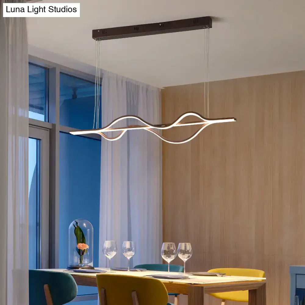 Brown Wave Ceiling Light