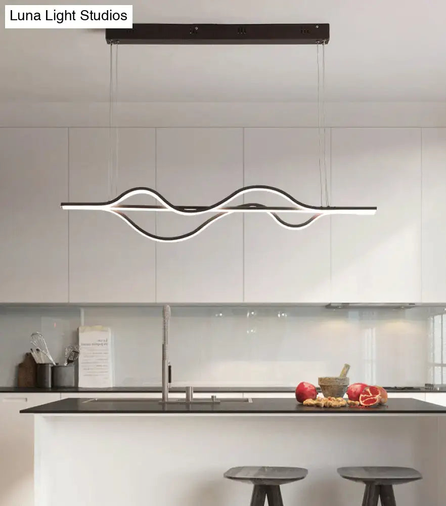 Brown Wave Ceiling Light