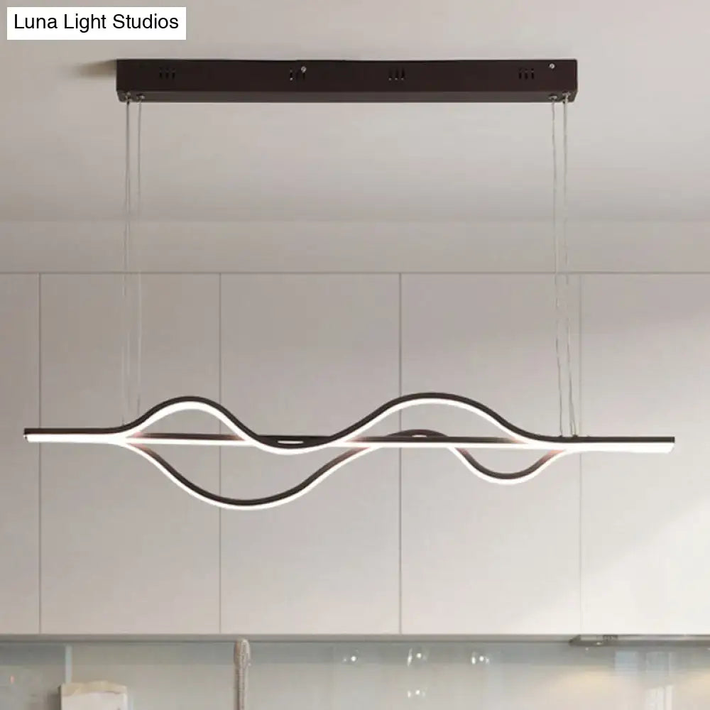 Brown Wave Ceiling Light
