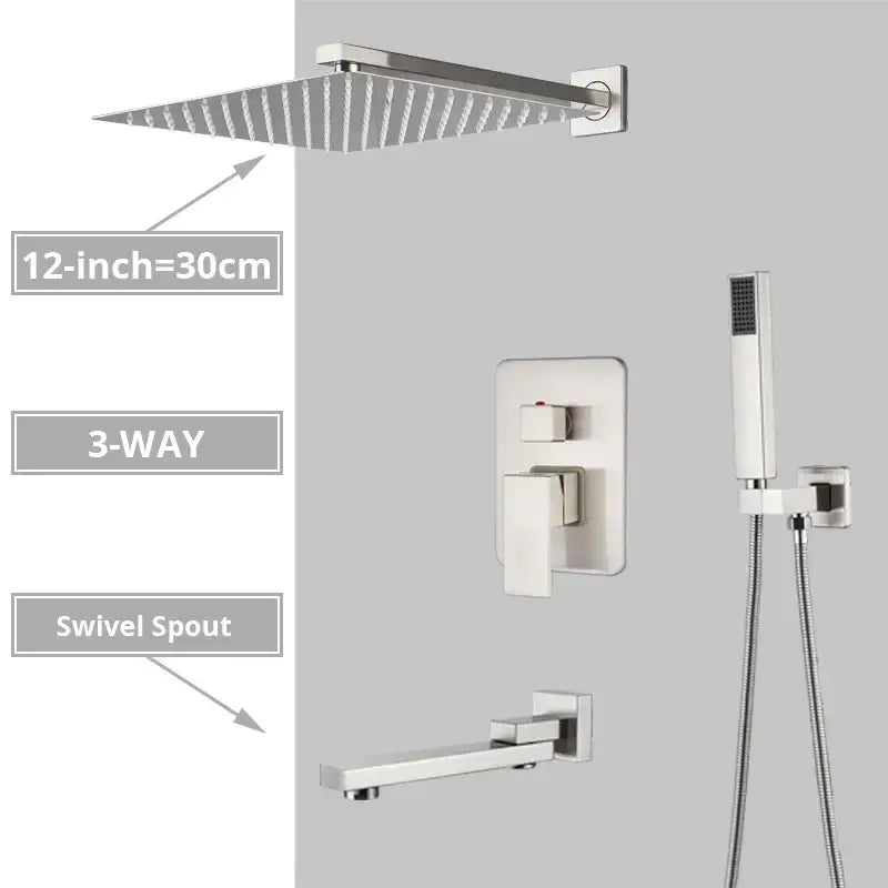 Brushed Nickel Shower System