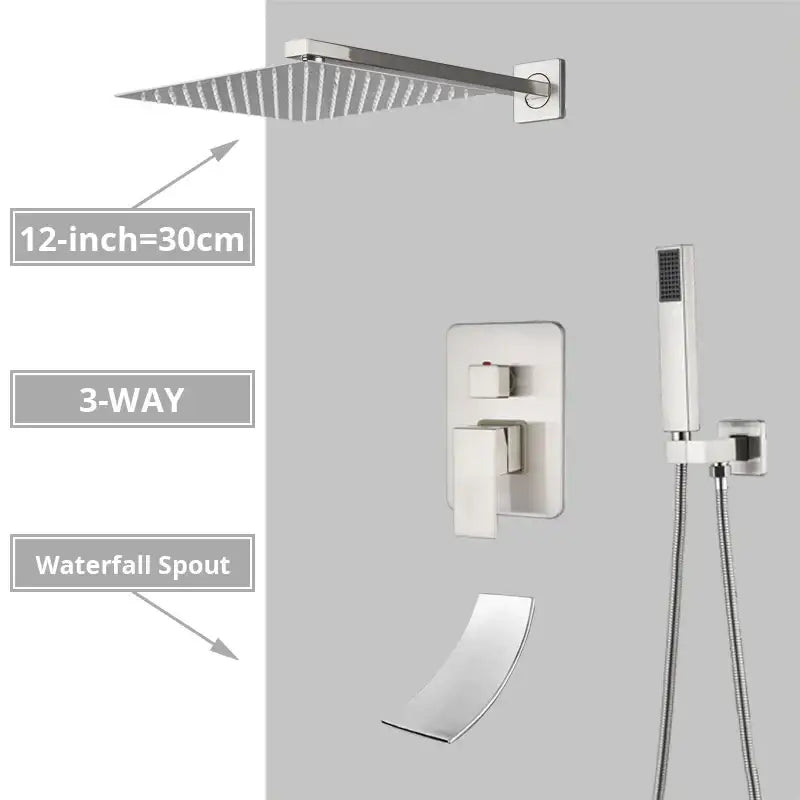 Brushed Nickel Shower System
