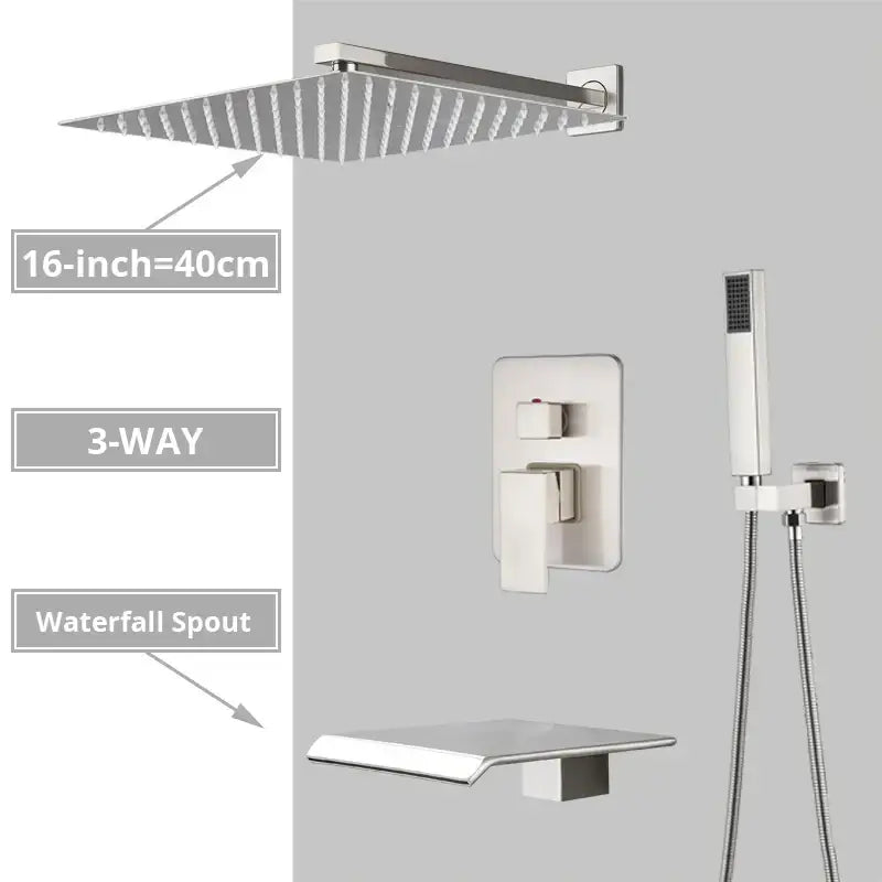 Brushed Nickel Shower System