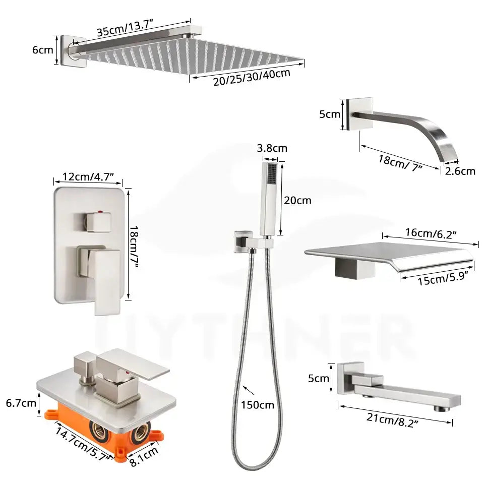Brushed Nickel Shower System