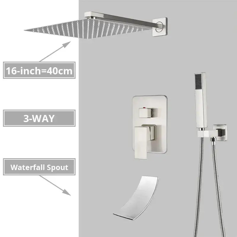 Brushed Nickel Shower System