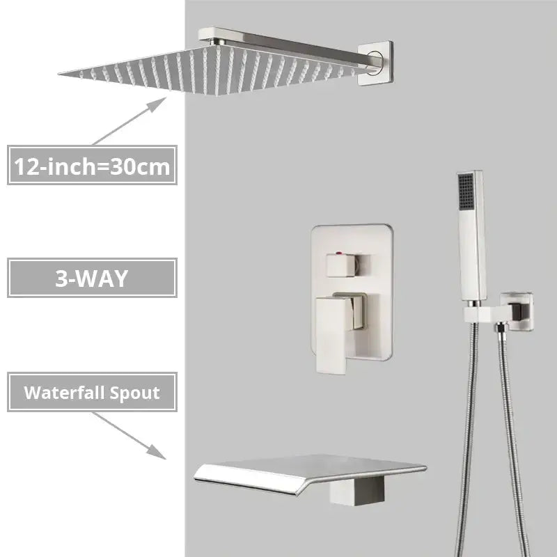 Brushed Nickel Shower System
