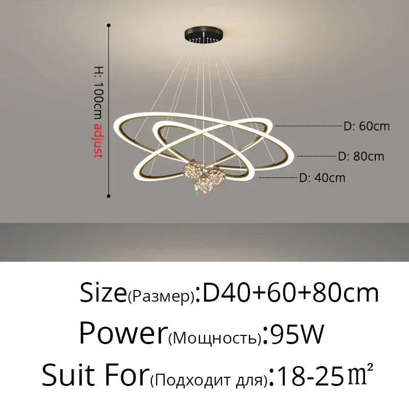 Crystal Ring Pendant Chandelier