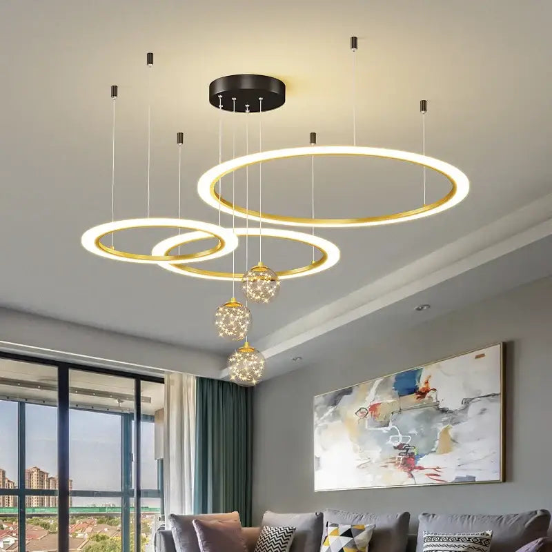 Crystal Ring Pendant Chandelier