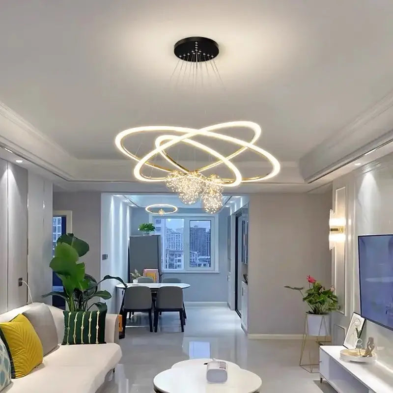 Crystal Ring Pendant Chandelier