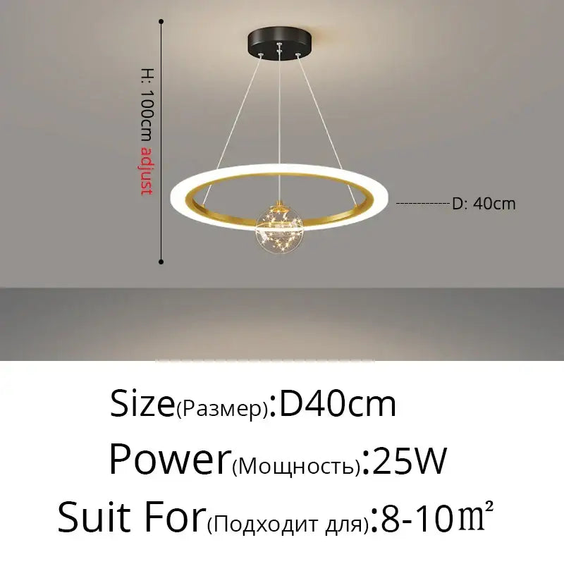 Crystal Ring Pendant Chandelier
