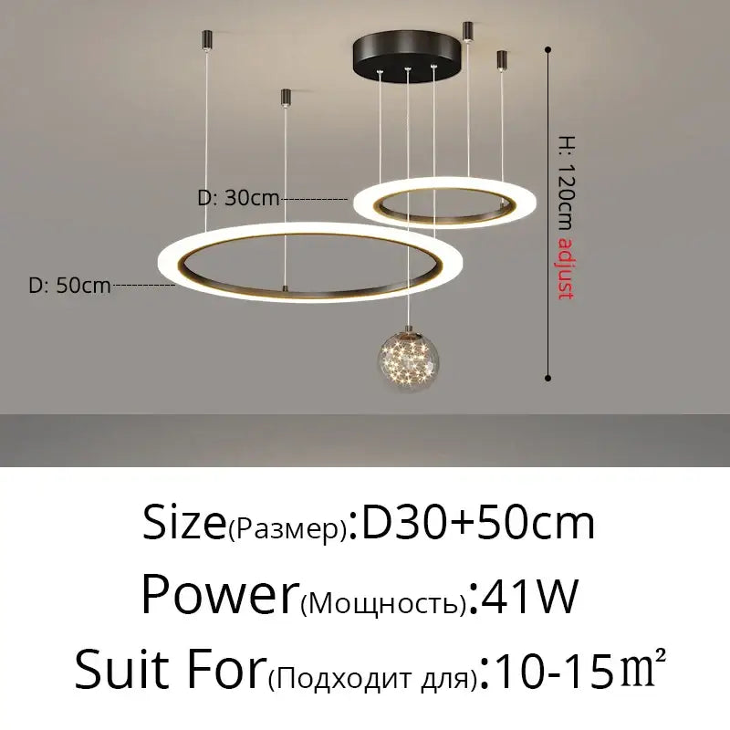 Crystal Ring Pendant Chandelier