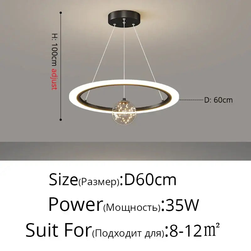 Crystal Ring Pendant Chandelier