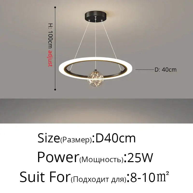 Crystal Ring Pendant Chandelier