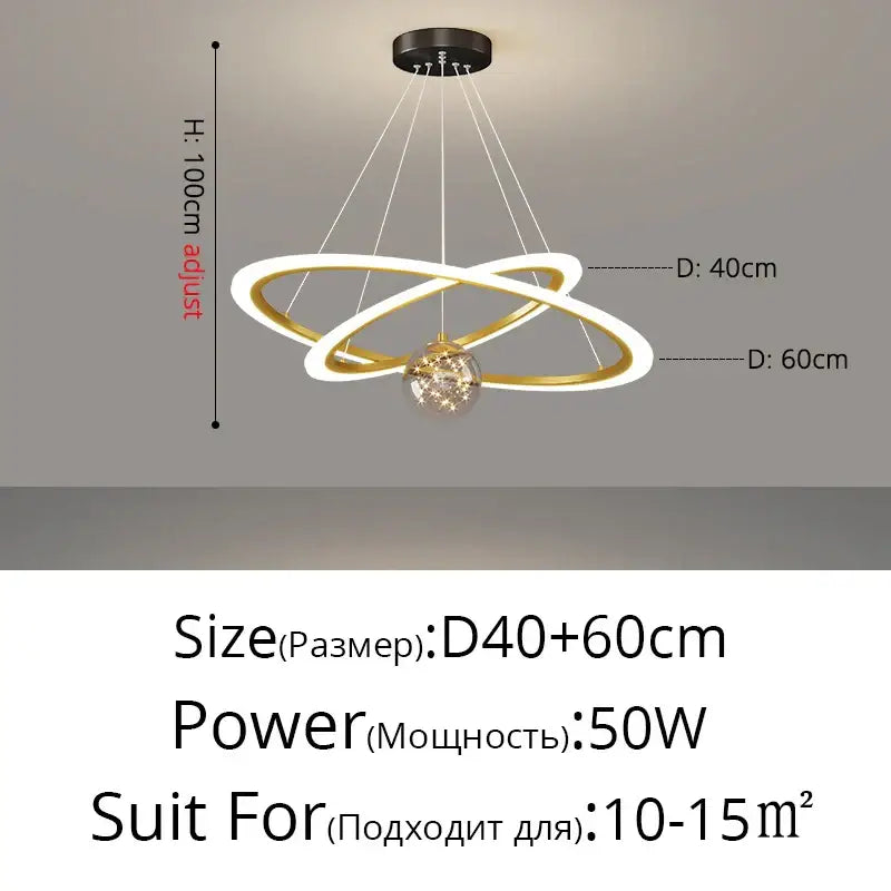 Crystal Ring Pendant Chandelier