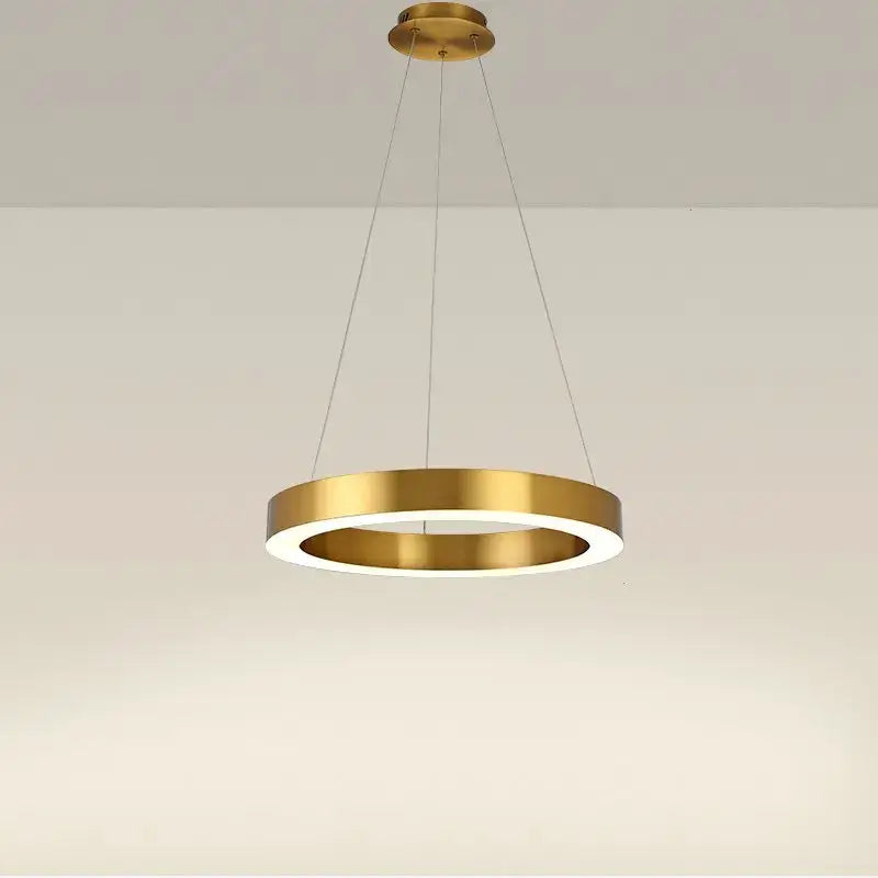 Gold Circular Pendant Light
