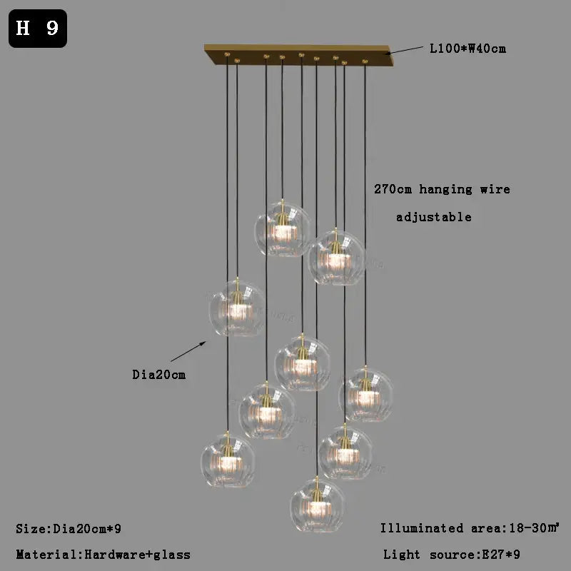 Glass Ball Dining Pendant