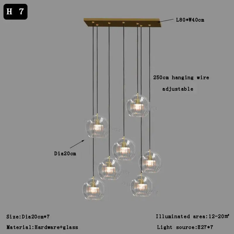 Glass Ball Dining Pendant