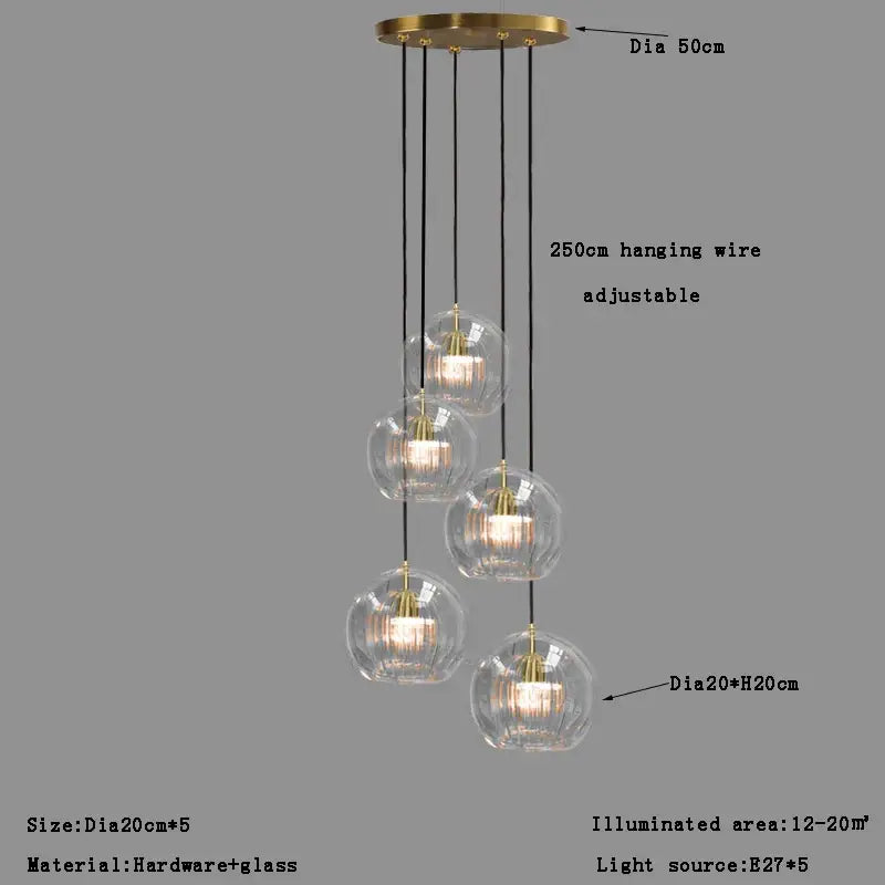 Glass Ball Dining Pendant